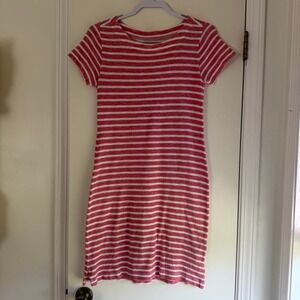 Vineyard Vines Womens Red White Striped Pima Cotton T-Shirt Dress XS